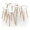 EVASION│Tabouret 4 pieds│Noir ou Blanc/Hêtre massif