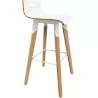 EVASION│Tabouret 4 pieds│Noir ou Blanc/Hêtre massif