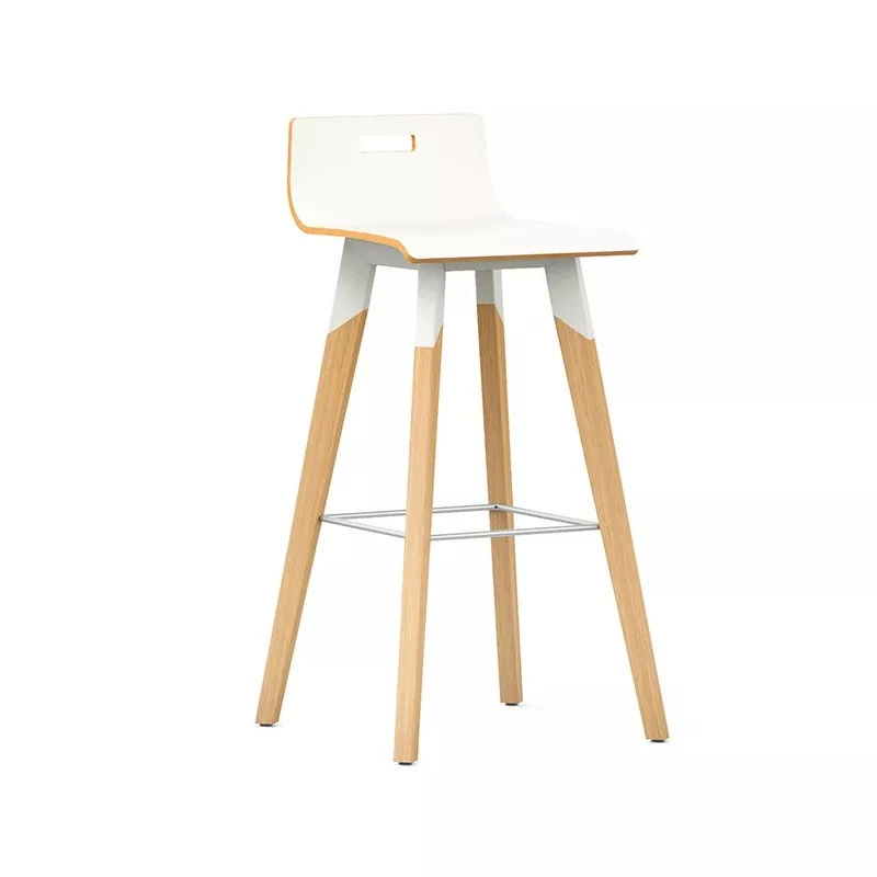 EVASION│Tabouret 4 pieds│Noir ou Blanc/Hêtre massif