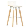 EVASION│Tabouret 4 pieds│Noir ou Blanc/Hêtre massif