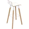 EVASION│Tabouret 4 pieds│Noir ou Blanc/Hêtre massif