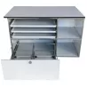 USM HALLER│Desserte 4 cases - Gris / Chromé