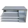 USM HALLER│Desserte 4 cases - Gris / Chromé