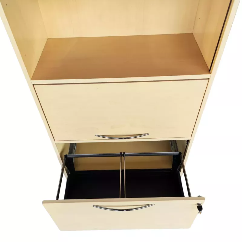 SITAG│Armoire│ Longueur 80 profondeur 40 cm│Niche ouvert-Clapet-Dossier suspendu│Erable