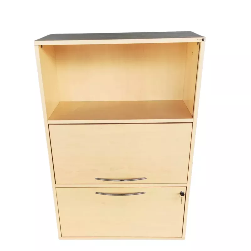 SITAG│Armoire│ Longueur 80 profondeur 40 cm│Niche ouvert-Clapet-Dossier suspendu│Erable