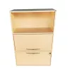 SITAG│Armoire│ Longueur 80 profondeur 40 cm│Niche ouvert-Clapet-Dossier suspendu│Erable