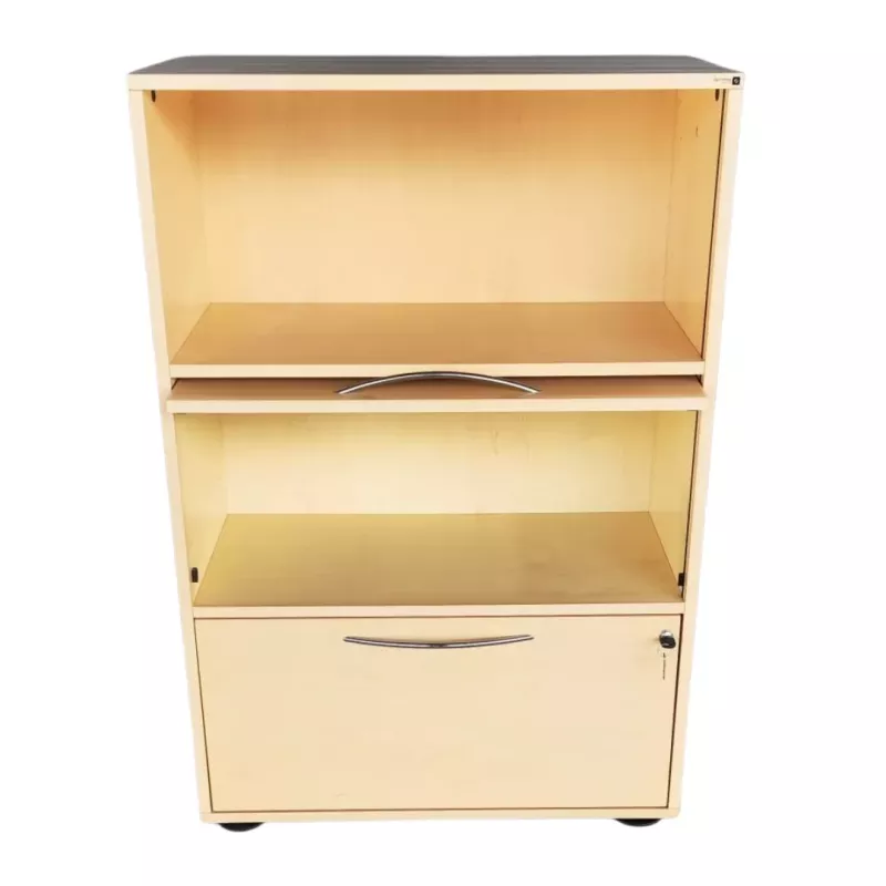 SITAG│Armoire│ Longueur 80 profondeur 40 cm│Niche ouvert-Clapet-Dossier suspendu│Erable