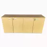 SANMA│Armoire│L 180 cm - 4 portes │Chêne Clair / Aluminium