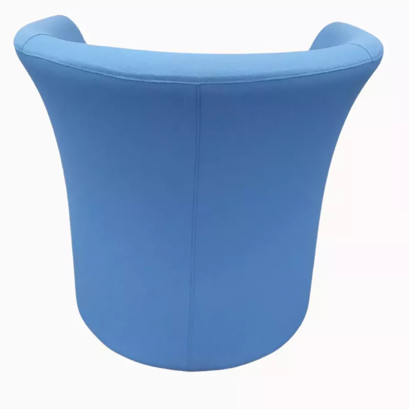 BRIDGE│Chauffeuse 1 place tissu bicolore│Bleu clair/Gris clair