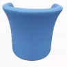 BRIDGE│Chauffeuse 1 place tissu bicolore│Bleu clair/Gris clair