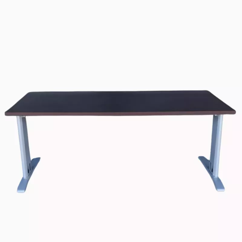 MOKAWE │Bureau droit L 180 - Moka / Gris Alu