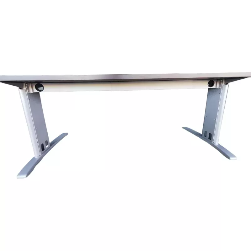 MOKAWE │Bureau droit L 180 - Moka / Gris Alu