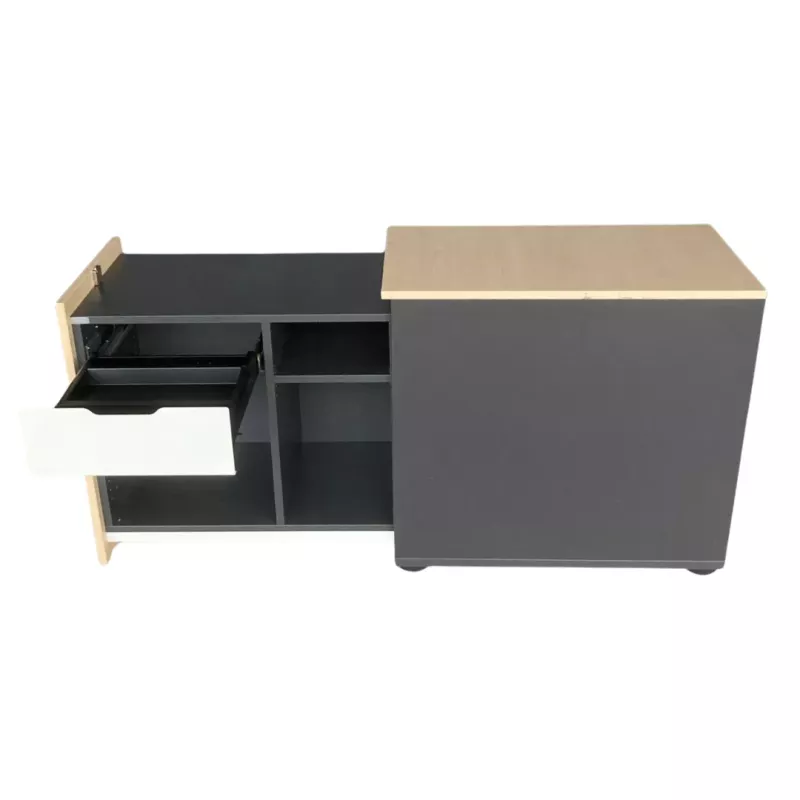 SEDUS TEMPTATION│Tower Hauteur bureau│Profondeur 80 cm│Érable blanc/Anthracite