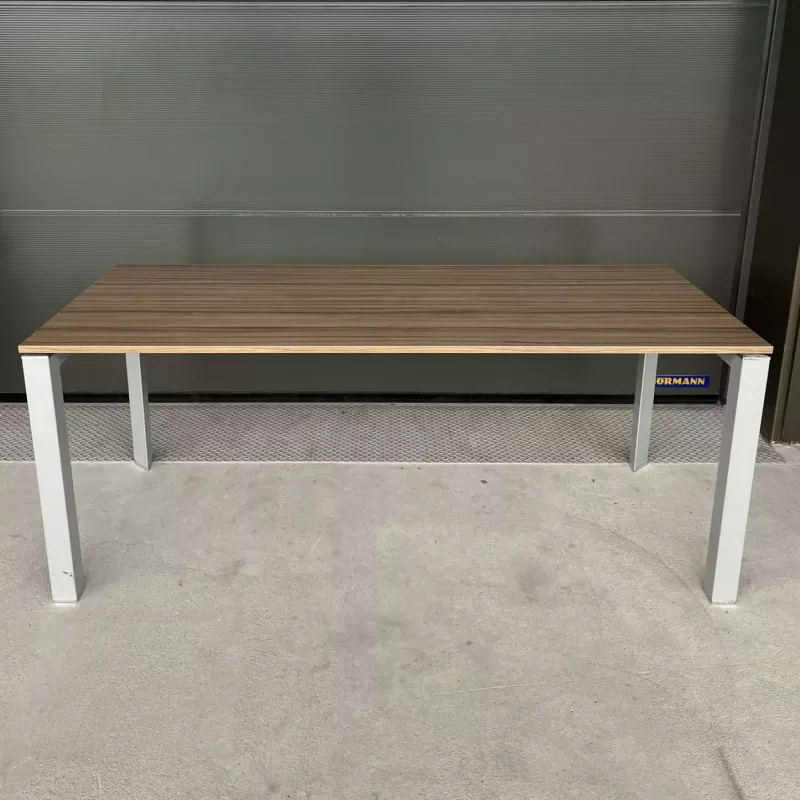 STUL│Bureau L180 x p80 x H 72 cm│Walnut / Gris alu