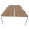 STUL│Structure partagée pour 4 postes L180 x p80 x H 72 cm│Walnut / Gris aluminium