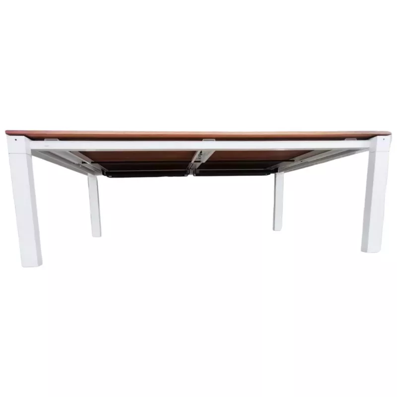 BIGLA│Bureau droit│L 200 x p 100│Hauteur réglable│Noyer / Blanc