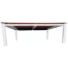 BIGLA│Bureau droit│L 200 x p 100│Hauteur réglable│Noyer / Blanc