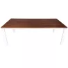 BIGLA│Bureau droit│L 200 x p 100│Hauteur réglable│Noyer / Blanc