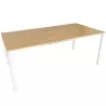 CONECT│Bureau droit│ L180 x p90│Chêne Clair/Blanc