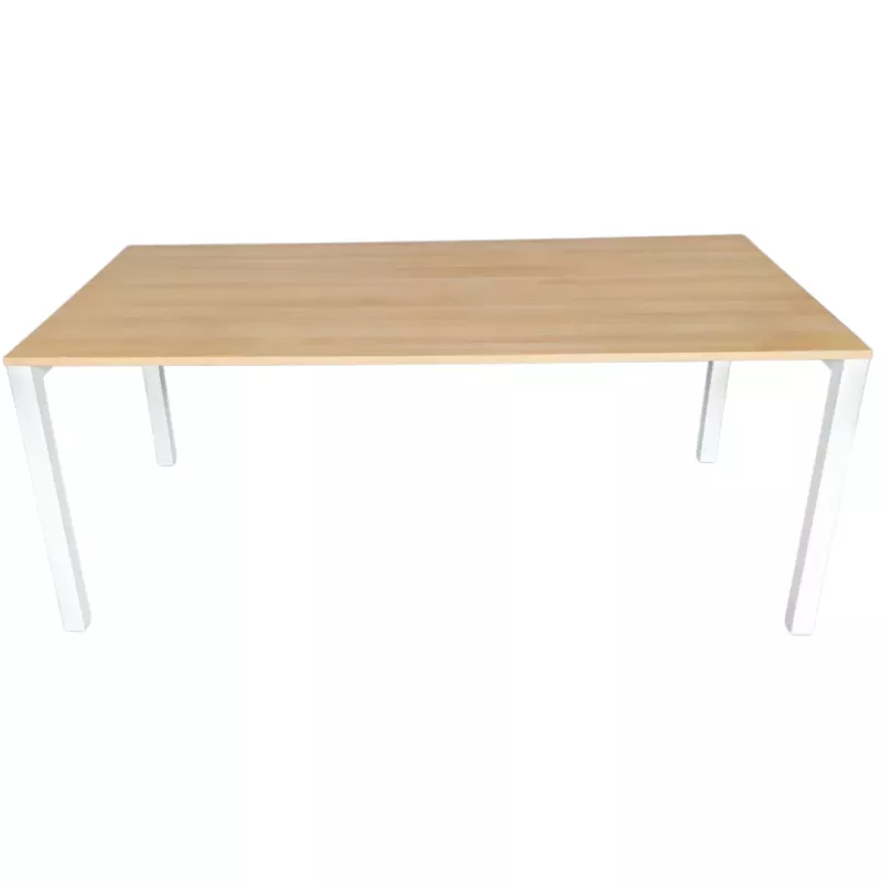 CONECT│Bureau droit│ L180 x p90│Chêne Clair/Blanc