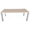 KARAOL│Bureau droit│L200 x p100│Chêne fil/Gris aluminium
