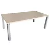 KARAOL│Bureau droit│L200 x p100│Chêne fil/Gris aluminium
