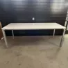 STEELCASE│Bureau droit Hauteur réglable L 180│Modèle Kalidro│Blanc/Gris alu