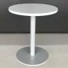STEELCASE│Table ronde ø 60 cm│Blanc / Gris aluminium