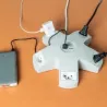 STEFFEN│Multiprise STAR 5xT13 + 2xUSB-A 3m gr/bl
