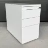 STEELCASE│Caisson hauteur bureau 4 tiroirs - 9664│Profondeur 80 cm│Blanc / Blanc / Noir