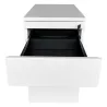 STEELCASE│Caisson hauteur bureau 4 tiroirs - 9664│Profondeur 80 cm│Blanc / Blanc / Noir