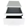 STEELCASE│Caisson hauteur bureau 4 tiroirs - 9664│Profondeur 80 cm│Blanc / Blanc / Noir