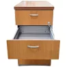REFERENCIA│Caisson Hauteur bureau - 3 tiroirs│Profondeur 80 cm│Gris alu / Poirier