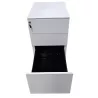 EOL│Caisson hauteur bureau - 3 Tiroirs│Profondeur 60│Blanc/Noir