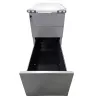 EOL│Caisson hauteur bureau - 3 Tiroirs│Profondeur 60│Gris alu/Blanc