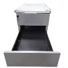 EOL│Caisson hauteur bureau - 3 Tiroirs│Profondeur 60│Gris alu/Blanc
