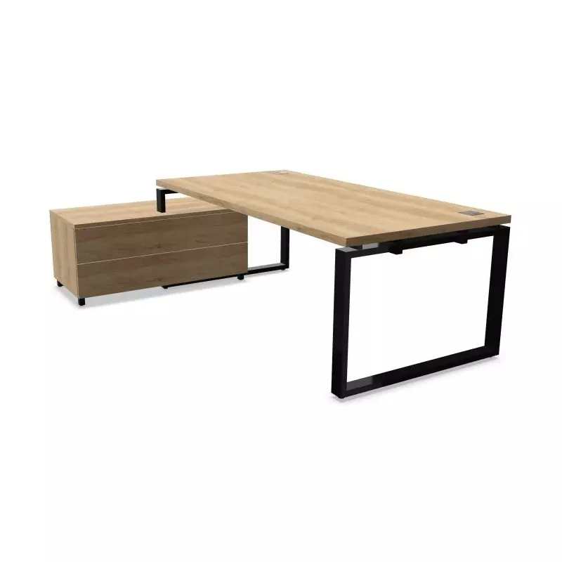 PRESTIGE│Bureau Direction avec meuble retour fermé