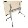 HAWORTH│Table abattante 140x70│Erable blanc/Gris alu