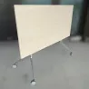HAWORTH│Table abattante 140x70│Erable blanc/Gris alu