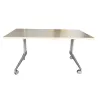 HAWORTH│Table abattante 140x70│Erable blanc/Gris alu
