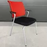 NETWIN│SEDUS - Siège visiteur empilable│Noir/rouge/Gris alu