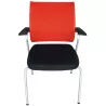 NETWIN│SEDUS - Siège visiteur empilable│Noir/rouge/Gris alu