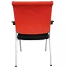 NETWIN│SEDUS - Siège visiteur empilable│Noir/rouge/Gris alu