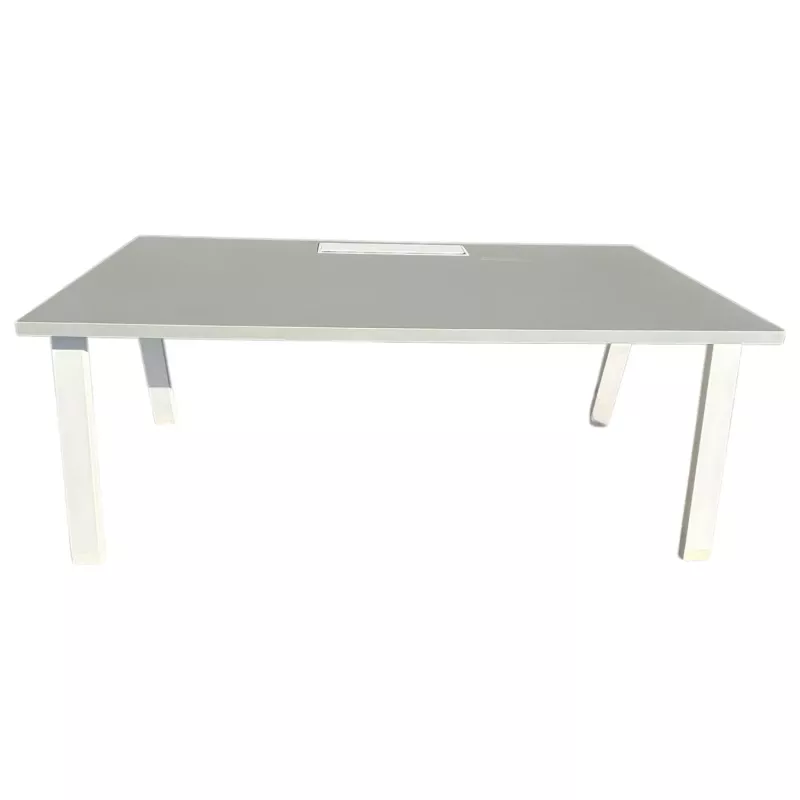 ALEA│Bureau L 180 x p 80 x H 65 cm│Gris clair / Blanc