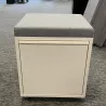 SITAG SYSTEM│Caisson sur roulettes avec top coussin tissu │Profondeur 40 cm│Blanc/Gris clair