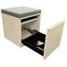 SITAG SYSTEM│Caisson sur roulettes avec top coussin tissu │Profondeur 40 cm│Blanc/Gris clair