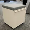 SITAG SYSTEM│Caisson sur roulettes avec top coussin tissu │Profondeur 40 cm│Blanc/Gris clair