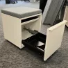 SITAG SYSTEM│Caisson sur roulettes avec top coussin tissu │Profondeur 40 cm│Blanc/Gris clair