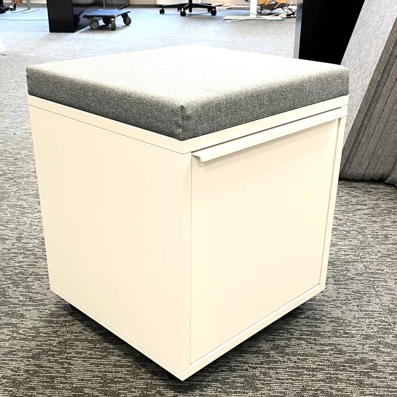 SITAG SYSTEM│Caisson sur roulettes avec top coussin tissu │Profondeur 40 cm│Blanc/Gris clair