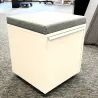 SITAG SYSTEM│Caisson sur roulettes avec top coussin tissu │Profondeur 40 cm│Blanc/Gris clair